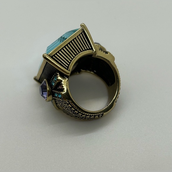 Vintage Heidi Daus Conscious Coupling Aqua Ring - Picture 8 of 9